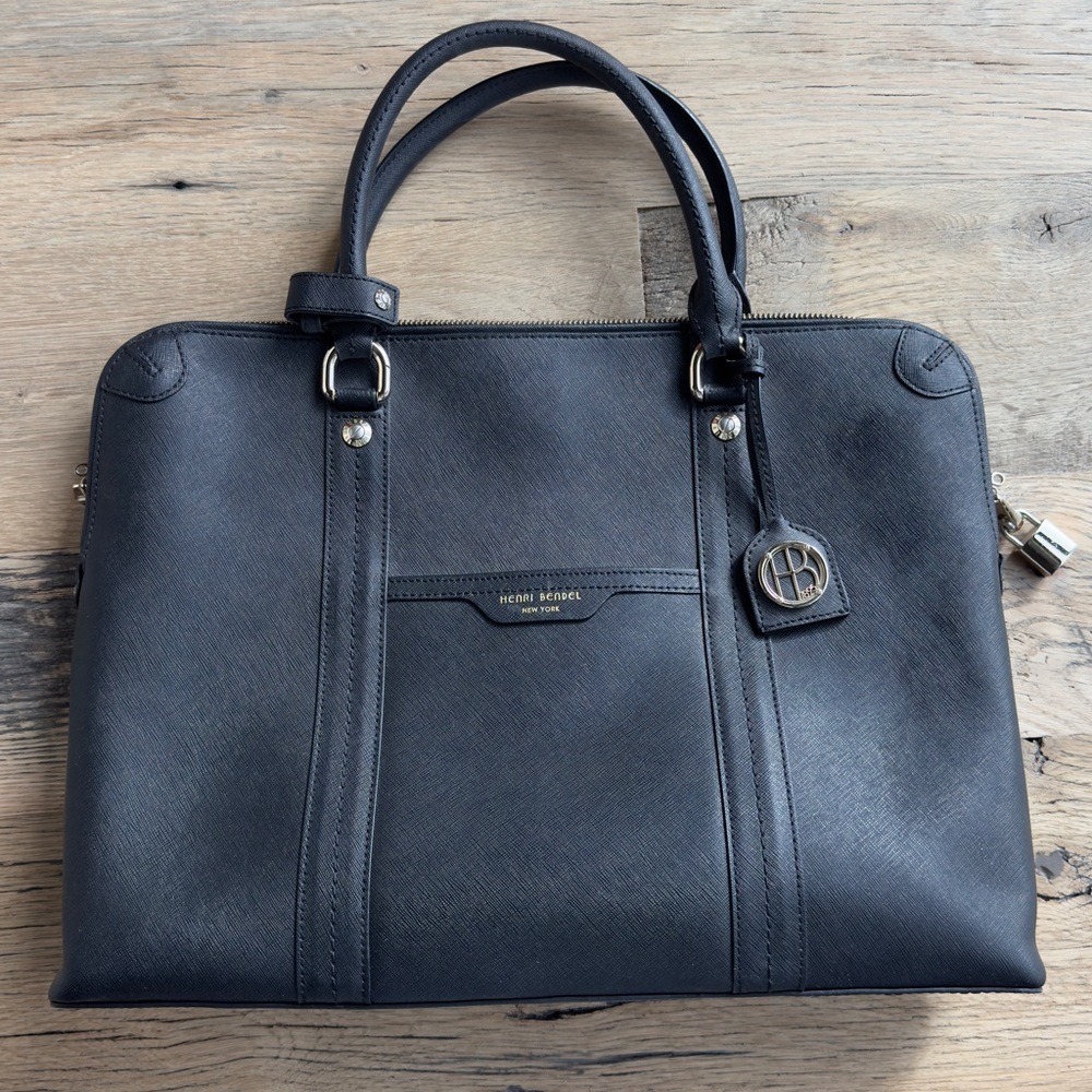 Henri Bendel Black Laptop Bag